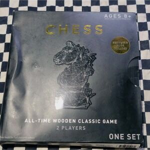 CHESS SET ALL-TIME WOODEN CLASSIC GAMES AGES 8+ Open‎ Box ALL Pieces
